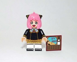 Anya Forger Spy X Anime Japanese Cartoon Building Minifigure Bricks US - £5.62 GBP