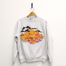 Vintage Halloween Jack-O-Lantern Pumpkin Sweatshirt Large - £44.25 GBP