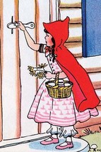 Little Red Riding Hood Knocks on Grandma&#39;s Door 20 x 30 Poster - £20.31 GBP