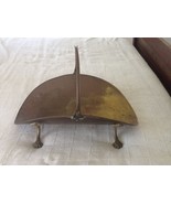BRASS FIREPLACE  LOG NEWSPAPER HOLDER  WITH PATINA FOOTED,HOME &amp;  GARDEN... - €81,11 EUR