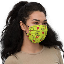 Beauty Lovely Black Quote Get Well Soon Red Heart Pear Face mask - £14.38 GBP
