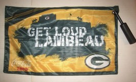 Green Bay Packers 10 11 2015 SGA Get Loud Lambeau Flag with Handle New - £5.47 GBP