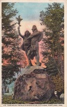 Coming of the White Man Statue City Park Portland Oregon OR Postcard C04 - £2.34 GBP