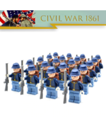20pcs/set American Civil War Union Army The North US soldiers Minifigures - £36.17 GBP