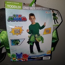 NEW Gekko Power Lizard PJ Masks Green 1-PIECE Halloween Costume Toddler OSFM - $25.21