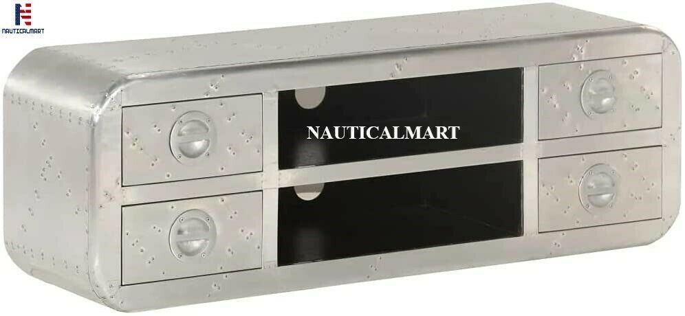 Aviator TV Stand Vintage Sideboard Entertainment Centre TV Unit Living R... - $769.00