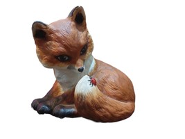 Vintage 1985 Franklin Mint OUTFOXED Figurine Fox &amp; Bug GUC Minor Chips On Ears - £10.42 GBP