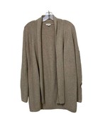 J. Jill Tan Knit Open Cardigan Sweater Womens Size Small Cotton Silk Lon... - £19.69 GBP