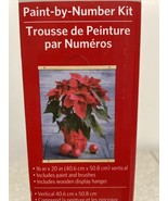 Artists Loft Paint by Number Kit Christmas Poinsettia Intermediate 16&quot; x... - £13.58 GBP
