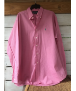 Ralph Lauren Blake Men&#39;s L Casual Work Dress Shirt Pink Plaid L/S Pearld... - €14,42 EUR