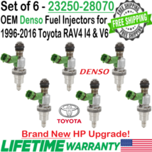 NEW Genuine x6 Denso HP Upgrade Fuel Injectors For 2004-2012 Toyota RAV4... - $366.29