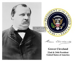 President Grover Cleveland Portrait Presidential Seal 8X10 Photo - £6.66 GBP