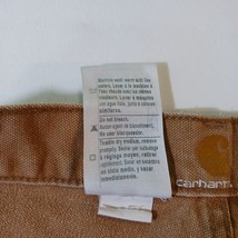 Carhartt Relaxed Fit Straight Leg Men's Khaki Cotton Jeans Size 38×32 image 4