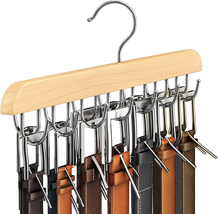 Belt Hanger for Closet, Sturdy Wood Belt Rack Closet Accessories with 14... - €9,13 EUR
