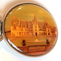 Vtg Biltmore Estate Keychain Keyring Metal Leather Souvenir George Vande... - $9.28