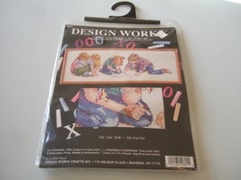 New Sealed Design Works Counted Cross Stitch Picture Kit Tic Tac Toe #9801 - $14.58