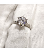 1.45Ct Round Cut White Diamond 925 Sterling Silver Solitaire Engagement ... - $105.00