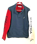 Vintage 90s Nautica NS-1983 Quarter Snap ColorBlock Spellout Sweatshirt ... - $46.66 CAD
