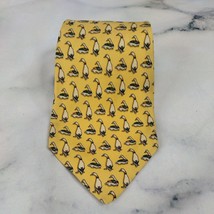 Salvatore Ferragamo Tie Necktie Goose yellow - £31.61 GBP