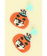  Halloween Ghost And Pumpkin Post Dangle Earrings - $19.55
