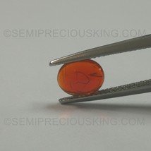 Natural Mexican Fire Opal Oval Cabochon 8.6x7mm Intense Orange Color VVS Clarity - £511.45 GBP