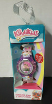 Kindi Kids Flashing Icon &amp; Dial LCD  Wrist Watch Purple and Pink U152 - $9.99