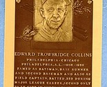 Baseball hall of fame 1969 metallic plaque card edward trowbridge collins thumb155 crop