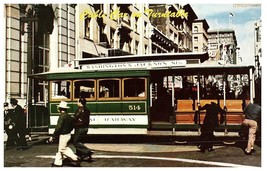 Cavo Auto Girevole &quot; San Francisco, California Souvenir Cartolina - £21.77 GBP