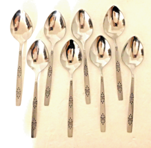 Oneida Profile ORLANDO Stainless Flatware Set 8 Soup Spoons 7” Burnished... - $13.49