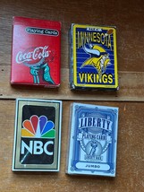 Lot Coke Coca Cola NBC Minnesota Vikings Football LIBERTY Blue &amp; White Playing - £10.29 GBP