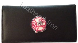New York Yankees Design Leather Checkbook Cover - £19.60 GBP