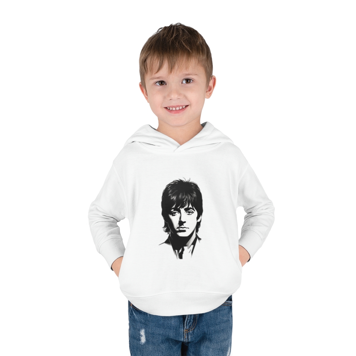 Primary image for Toddler Pullover Fleece Hoodie Black with Paul Mccartney Beatles Portrait