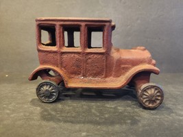 CAST IRON FORD MODEL T 4 DOOR SEDAN DEPRESSION ERA CAR ALL ORIGINAL 1920... - $218.10 MXN