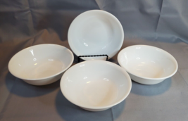 Corelle Winter Frost White Cereal or Soup Bowls 6.25 in. Set of 4 Vintage - £14.29 GBP