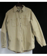 Vintage LL Bean Flannel Lined Canvas Chore Field Barn Coat Jacket Sz L Made USA - $29.65