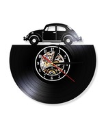 Wall clock Vinyl Record industrial style VW Bug Beetle classic car - $38.61+