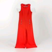 Karl Lagerfeld Paris Red / Orange Sleeveless Wide Leg Jumpsuit - $59.99