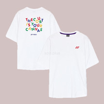YONEX 23FW Unisex Badminton T-Shirts Casual Apparel Sportswear White 233TS039U - £38.72 GBP