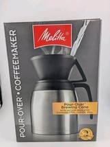 Melitta Pour Over Coffee Maker Cone Vacuum Insulated Stainless Steel Car... - $125.77