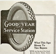 1916 Goodyear Tires Service Station Advertisement Akron Ohio DWMYC2 - $18.49