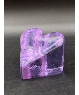 Fire &amp; Light Lavender Alexandrite Glass Heart Paperweight Neodymium Purp... - €85,98 EUR