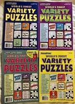 Lot of 4 Penny Press World&#39;s Finest Variety Puzzles Word Games Full Size Puzzle  - £17.95 GBP