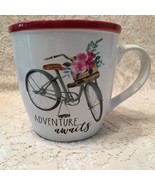 Coffee Cup Mug 18 oz  Farmhouse Treasures Adventure Awaits - £8.68 GBP