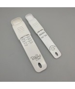 2 Pampered Chef Adjustable Measuring Spoons Tablespoon &amp; Teaspoon Beige/... - $223.80 MXN