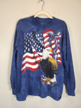 Vintage The Mountain L/S Patriotic T Tee Shirt American Eagle USA Flag M... - $14.20