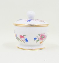 Hammersley Bone China Rose Finial Trinket Ring Gift Box Blue Pink Floral - £15.80 GBP