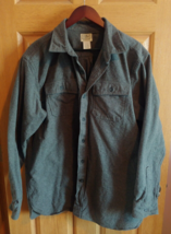 LL Bean Hurricane Shirt Men&#39;s XL Charcoal  Flannel Lined Shacket Traditi... - £22.15 GBP