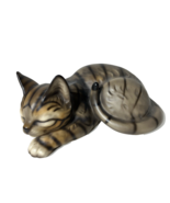 Vintage Japan Harvey Knox Cat Figurine Sleeping Tabby 8&quot;x3&quot; HK - €64,68 EUR
