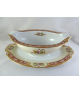 Noritake Vintage Antique? Gravy Boat with Underplate Made in Japan Beaut... - $54.14 CAD