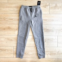 NWT Nike Jordan Air 954602-GEH Boy Big Kids' Fleece Pants Carbon Heather Size L - $39.95